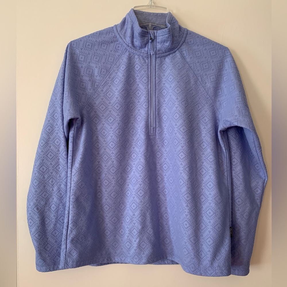 Eddie Bauer Women's Long Sleeve Lightweight Polar Fleece Quarter Zip Pullover S